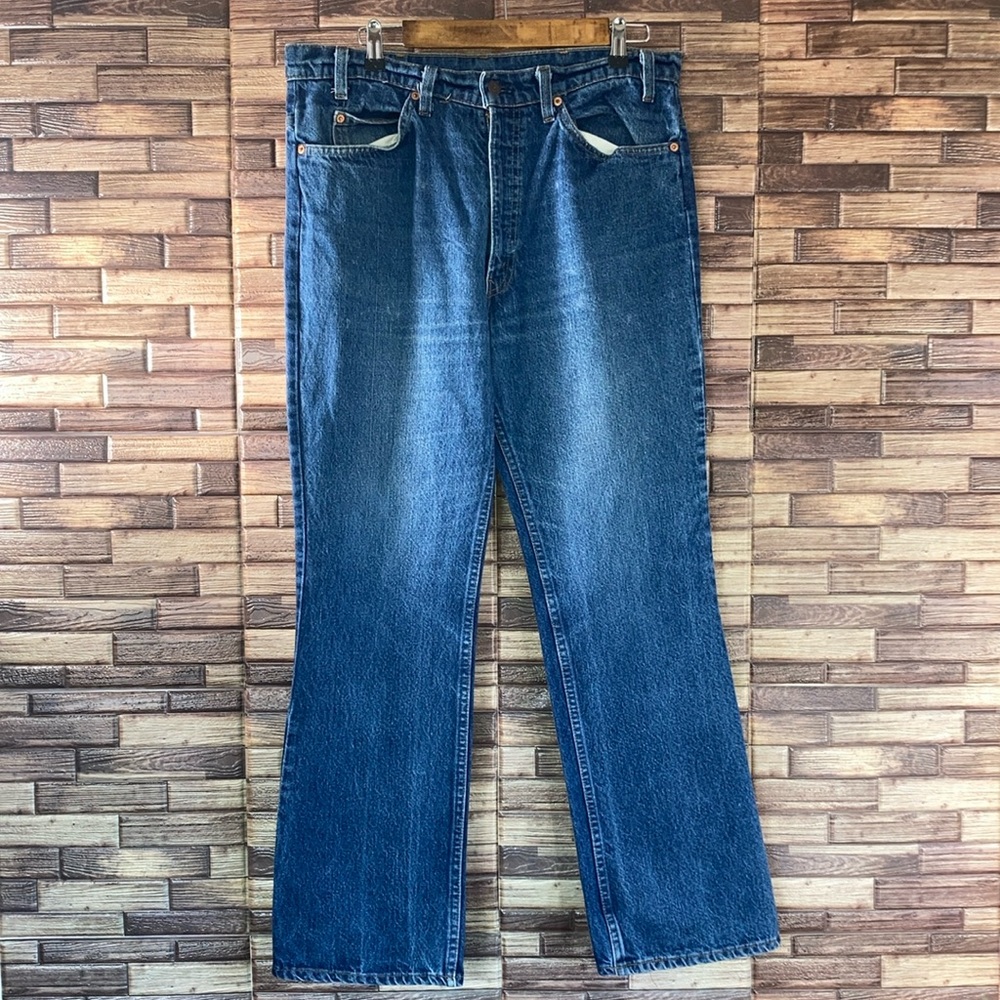 Vintage Levis 20517-0217 Saddleman Jeans, Orange Tab, Made in USA Size 36/31 EUC